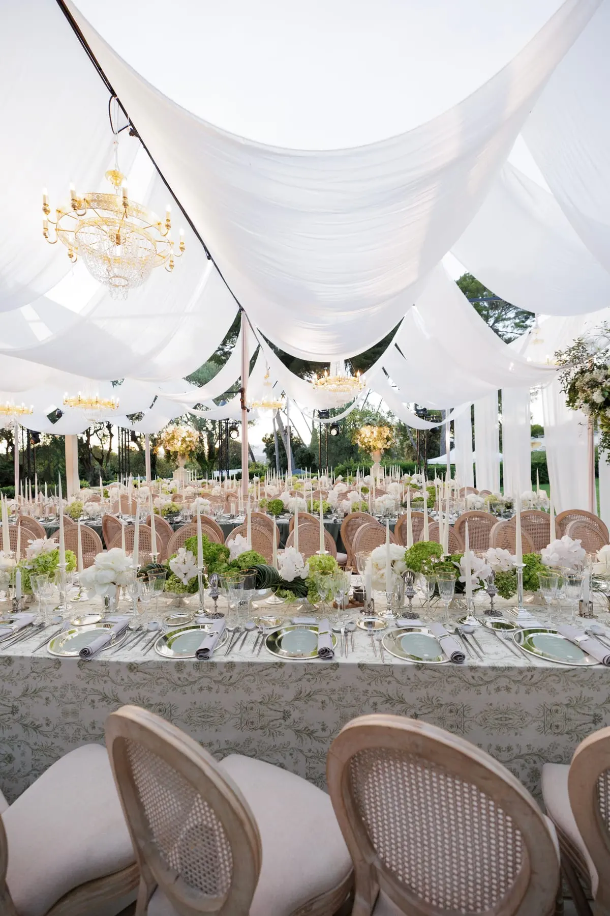 S & R, Mariage, Cannes & Cap d’Antibes, France. Le dîner sous les voilages, photo 12 sur 30